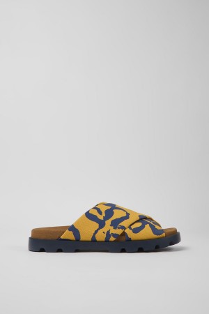 Sandalias Camper Brutus Recycled Algodon Hombre Amarillo | HYAXZ-9731