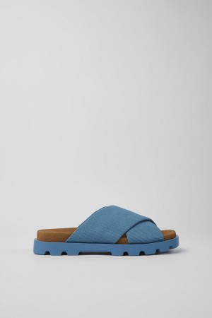 Sandalias Camper Brutus Recycled Algodon Mujer Azules | UJTNO-3680
