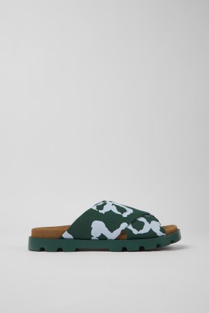 Sandalias Camper Brutus Recycled Algodon Hombre Verde | NPCFU-7625