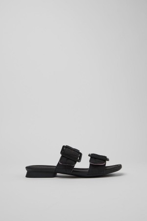 Sandalias Camper Casi Myra Recycled Pet Mujer Negras | MQFNV-7863