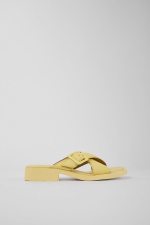 Sandalias Camper Dana Cuero Mujer Amarillo | OXJTG-0423