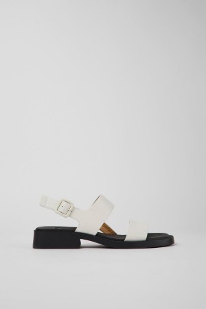 Sandalias Camper Dana Cuero Mujer Blancas | JOQSU-7380