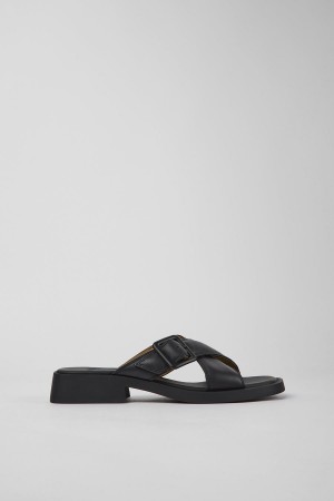 Sandalias Camper Dana Cuero Mujer Negras | UCGAZ-4691