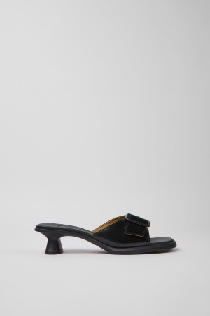 Sandalias Camper Dina Cuero Mujer Negras | QIBAC-4680