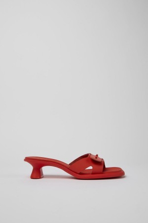 Sandalias Camper Dina Cuero Mujer Rojas | LFRKE-4275