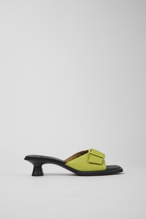 Sandalias Camper Dina Cuero Mujer Verde | ETCFB-3482
