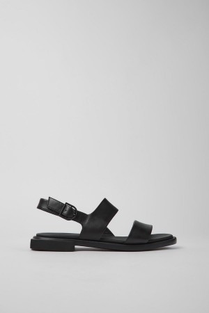 Sandalias Camper Edy Cuero Mujer Negras | SVYRF-1208