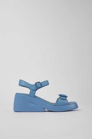 Sandalias Camper Kaah Cuero Mujer Azules | CRQXS-8305