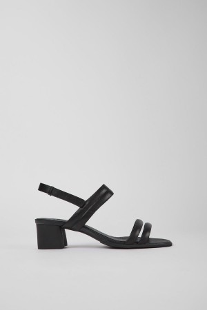 Sandalias Camper Katie Cuero Mujer Negras | TGFDY-1497