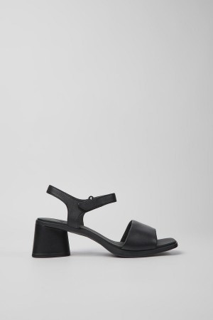 Sandalias Camper Kiara Cuero Mujer Negras | MUXSP-2968