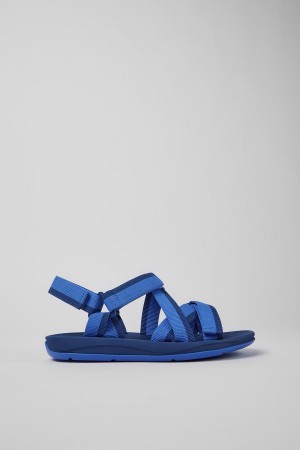 Sandalias Camper Match Recycled Pet Hombre Azules | TZGDQ-8142
