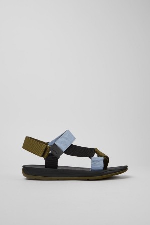 Sandalias Camper Match Recycled Pet Hombre Verde | ZKYHV-6783
