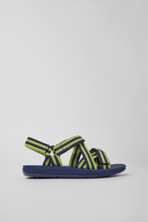 Sandalias Camper Match Textil Hombre Azules | IHYAF-5471