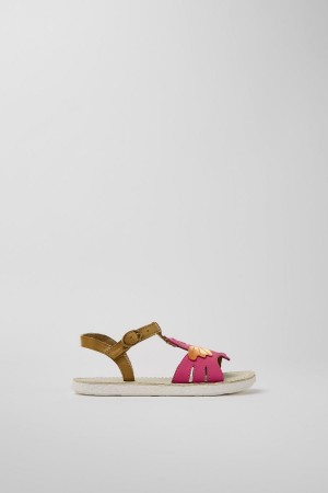 Sandalias Camper Miko Cuero Niña Marrones | MEXSU-4698