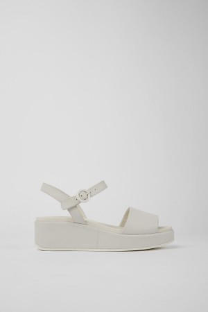 Sandalias Camper Misia Cuero Mujer Blancas | EHAPJ-5182