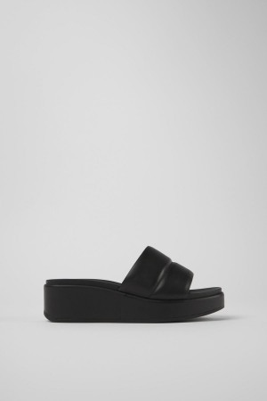 Sandalias Camper Misia Cuero Mujer Negras | SGFRP-8076