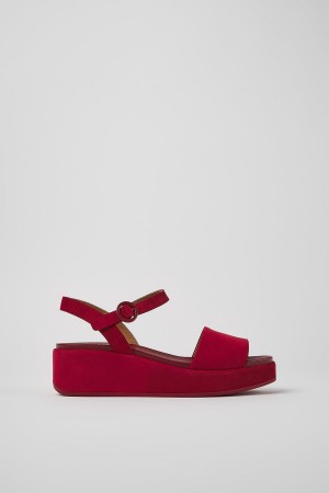Sandalias Camper Misia Nubuck Mujer Burdeos | WUAFI-7514