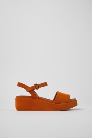 Sandalias Camper Misia Nubuck Mujer Marrones | HCZJF-1754