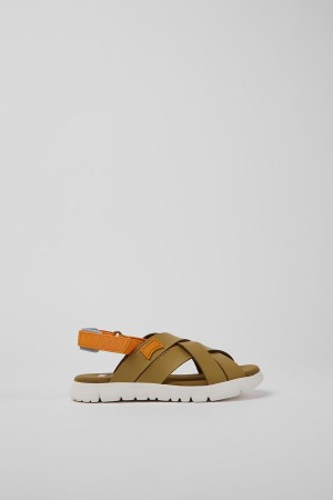 Sandalias Camper Oruga Cuero Niña Marrones | PTANH-9048
