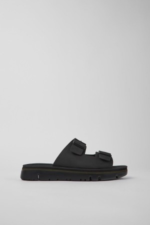 Sandalias Camper Oruga Hombre Negras | DUGZC-0847