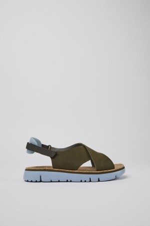 Sandalias Camper Oruga Mujer Verde | FKZRU-9802