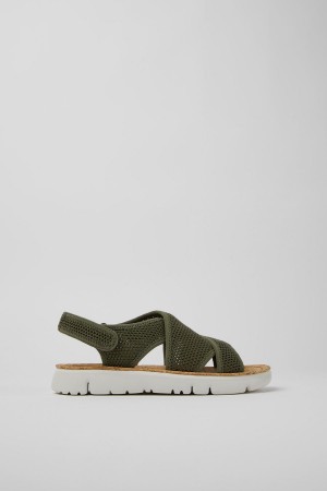 Sandalias Camper Oruga Textil Mujer Verde | AHVRT-5136