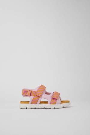 Sandalias Camper Oruga Textil Niña Rosas | RZBVK-3175
