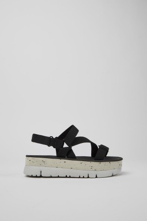 Sandalias Camper Oruga Up Recycled Pet Mujer Negras | ZEKCO-4079