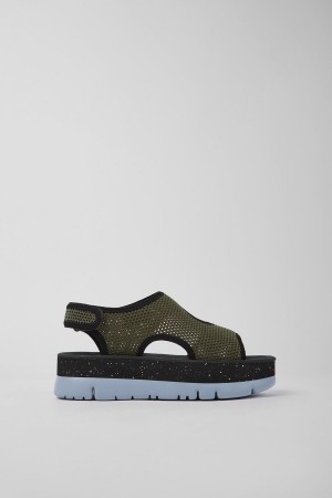 Sandalias Camper Oruga Up Textil Mujer Verde | SMPCF-4659
