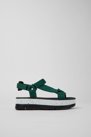Sandalias Camper Oruga Up Textil Mujer Verde | KFMHC-1906