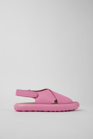 Sandalias Camper Pelotas Flota Cuero Mujer Rosas | CXGDJ-1437