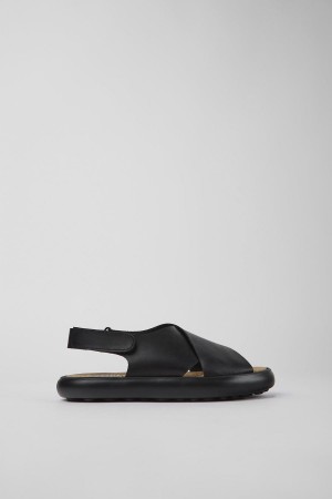 Sandalias Camper Pelotas Flota Cuero Mujer Negras | XQMNS-3509