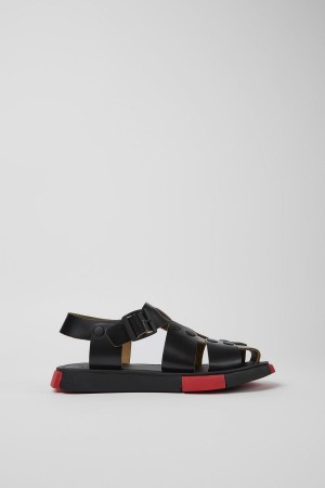 Sandalias Camper Set Cuero Mujer Negras | LFXKM-4962