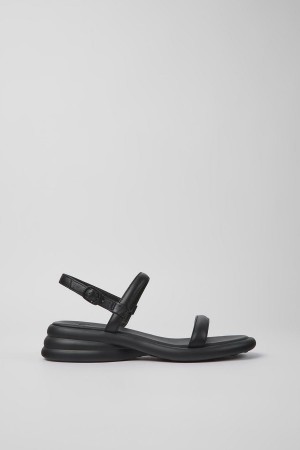 Sandalias Camper Spiro Cuero Mujer Negras | RZHXI-9820