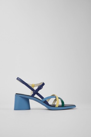 Sandalias Camper Twins Cuero Mujer Azul Marino | WIAVN-5927