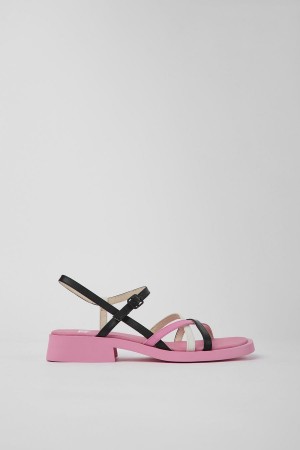 Sandalias Camper Twins Cuero Mujer Rosas | PJMRL-4571
