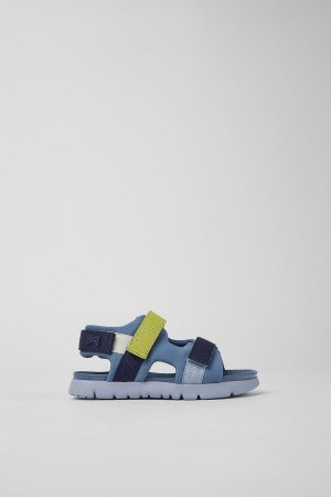 Sandalias Camper Twins Textil Niña Azules | VNBIQ-2746