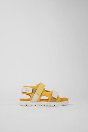 Sandalias Camper Twins Textil Niña Naranjas | KRPZV-8132