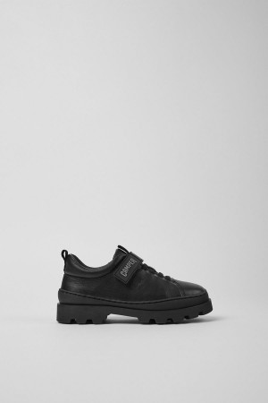 Slip On Camper Brutus Cuero Niña Negras | WGKCP-9027