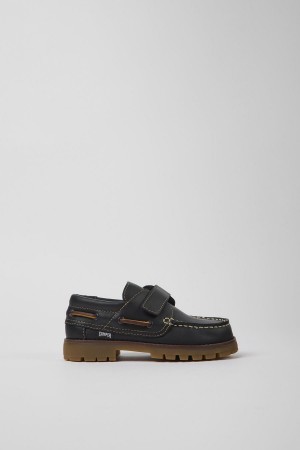 Slip On Camper Compas Cuero Niño Azul Marino | YOLEM-0935