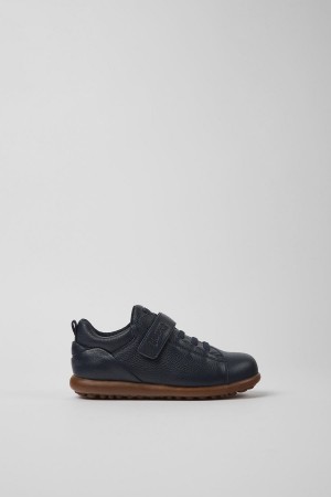 Slip On Camper Pelotas Cuero Textil Niño Azul Marino | SYTJF-1304