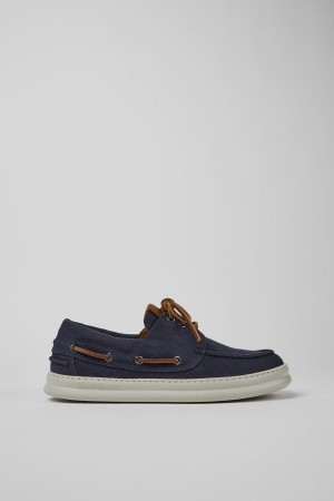Slip On Camper Runner Recycled Algodon Hombre Azules | VKWDB-7314