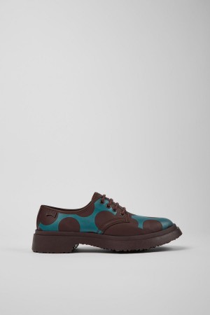 Slip On Camper Twins Cuero Mujer Burdeos | XDVYP-9824