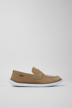 Slip On Camper Wagon Nubuck Hombre Beige | QZKSW-2149