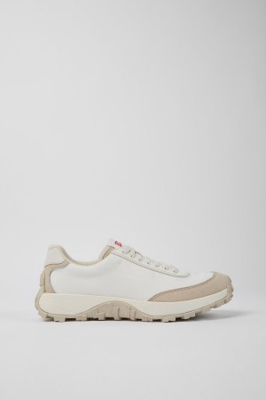 Zapatillas Camper Drift Trail Textil Nubuck Hombre Blancas | BWJKP-0487