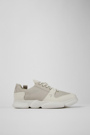 Zapatillas Camper Karst Cuero Recycled Pet Hombre Blancas | INDKC-7263