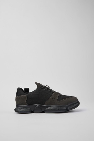 Zapatillas Camper Karst Cuero Recycled Pet Mujer Negras | RMDXI-2940
