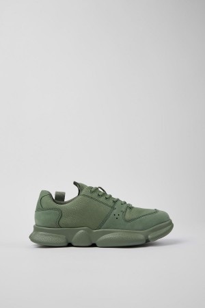 Zapatillas Camper Karst Cuero Recycled Pet Mujer Verde | JBGQP-1796