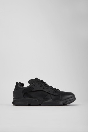 Zapatillas Camper Karst Cuero Textil Hombre Negras | QUJCK-9408