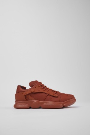 Zapatillas Camper Karst Cuero Textil Mujer Rojas | TUMRY-3296